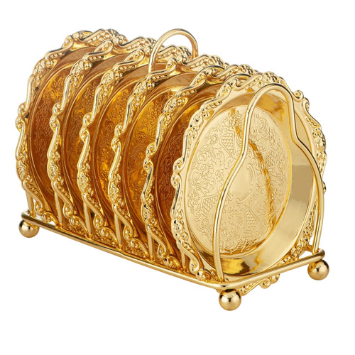 Inch gold coasters set - inch, 6