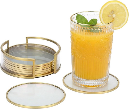 Glass coaster set drink - set, of