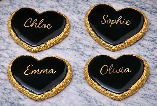 Custom name heart resin - name,