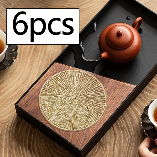 6pcs pvc drink coasters - pvc,