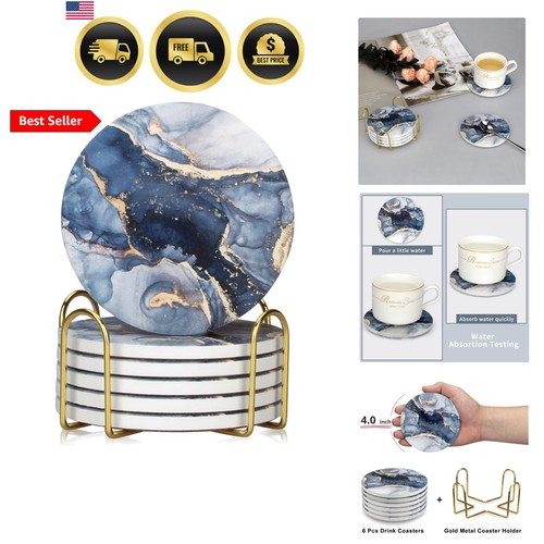 Coasters set navy blue - navy,