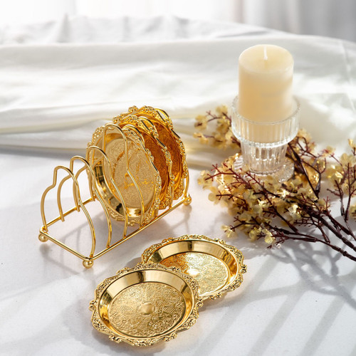 Inch gold coasters set - set, pcs