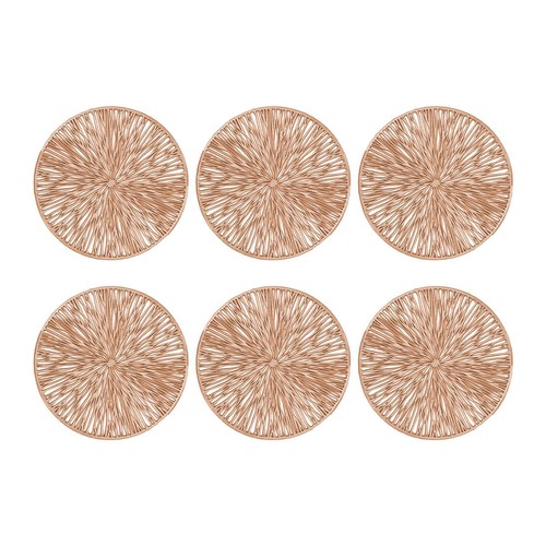6pcs pvc drink coasters - 6pcs,