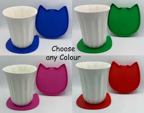 Cat shape coasters set of - set,