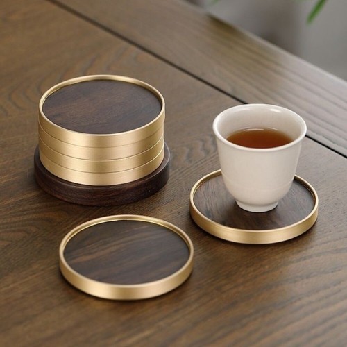 Wood round mat heat - 5x,