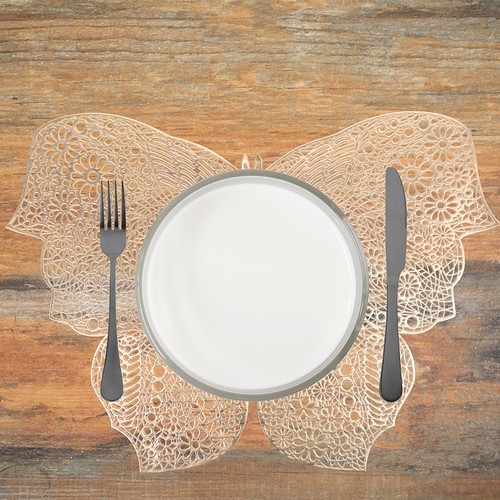 6pcs silver pvc cup coasters - pvc,