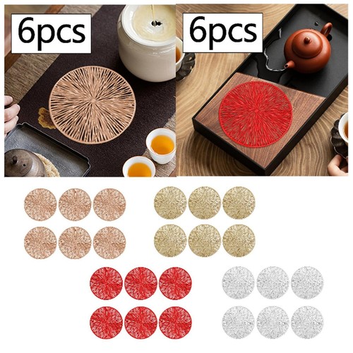 6pcs pvc drink coasters - pvc,